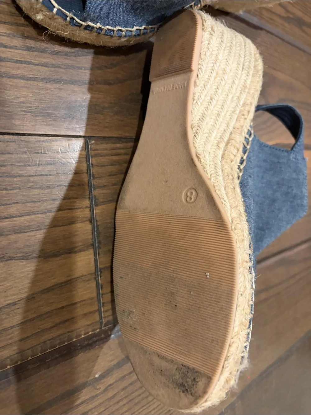 GAP Gray Open-Toe Espadrille Wedge Sandals